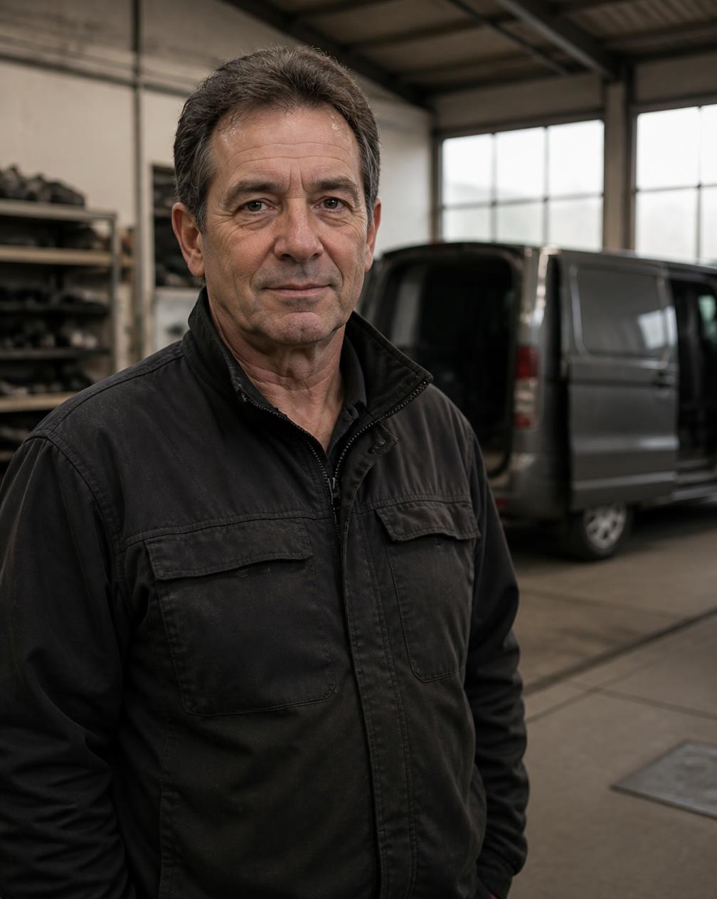 Portrait du fondateur de Rolando Club dans l'atelier de préparation
